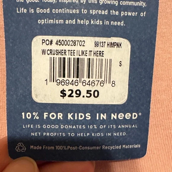 Life Is Good Women’s Blush Pink Tee with Beach Scene size small - Picture 8 of 8